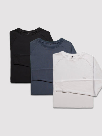 Bamboo Long-Sleeve Crew - 3 Pack - Positive Outlook Clothing