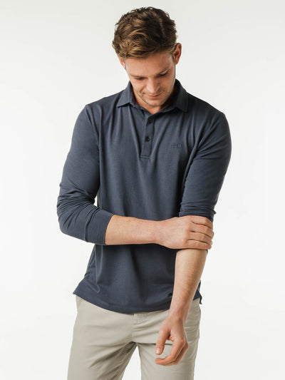 Bamboo Essential - Long Sleeve Polo - Positive Outlook Clothing