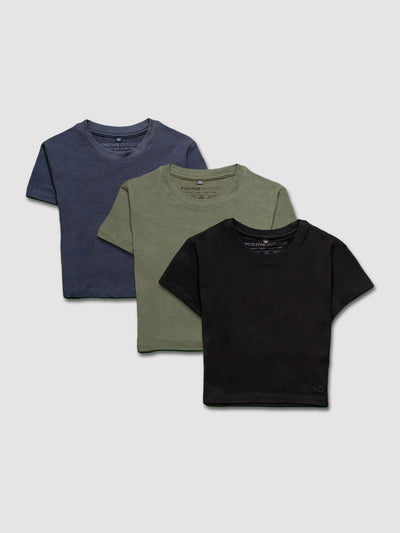Bamboo Classic Crop T - 3 Pack - Positive Outlook Clothing