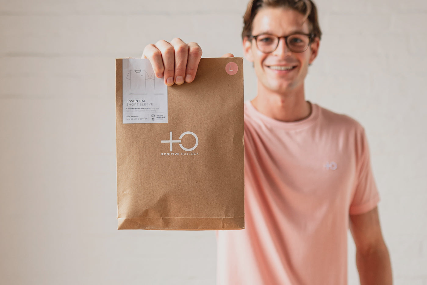 Man holding a paper package